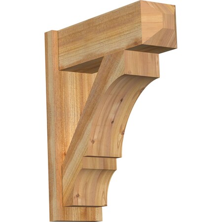 Ekena Millwork Balboa Rough Sawn Craftsman Outlooker, Western Red Cedar, 8"W x 24"D x 28"H OUT08X24X28BOA04RWR